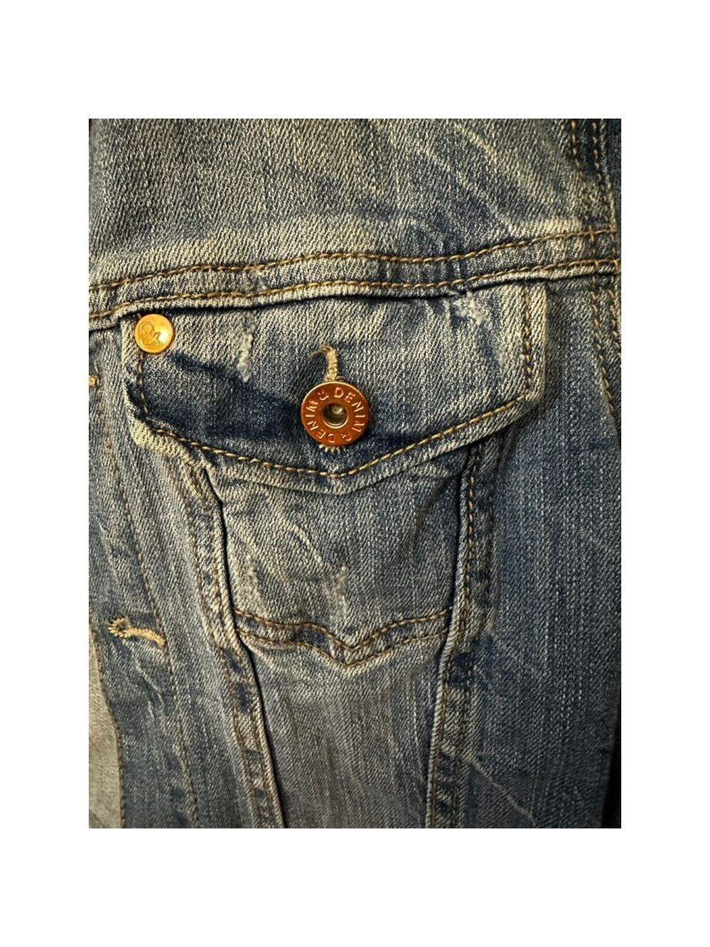 H&M Blue Denim Jean Jacket Size 6 EUC - Picture 5 of 7